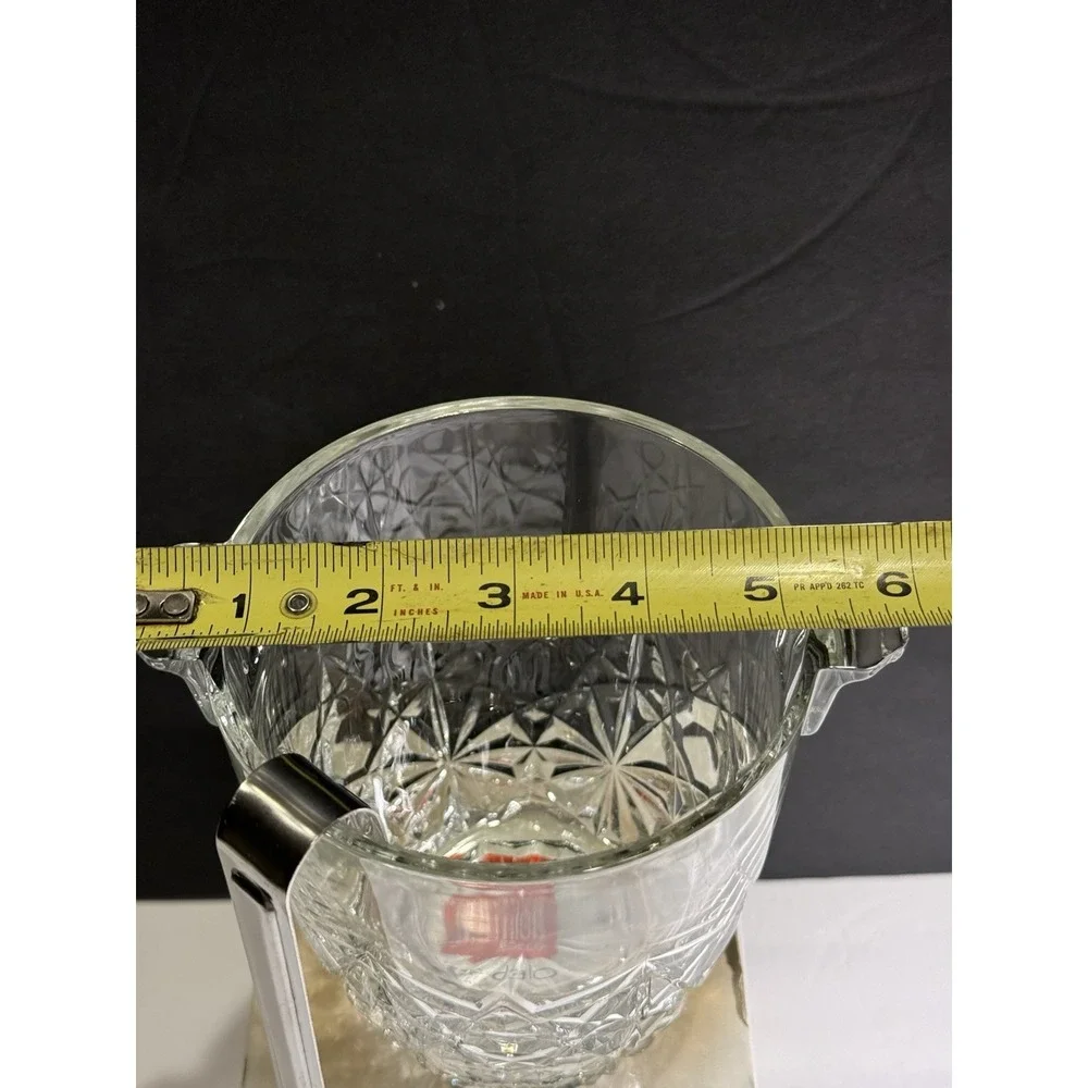 Bormioli Rocco Dedalo Ice Bucket 90cl with Stainless Tongs Made in Italy